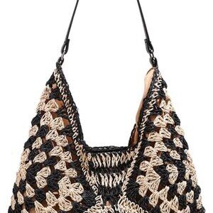 Straw Beach Tote Large Capacity Woven Summer Shoulder Handbag for Women